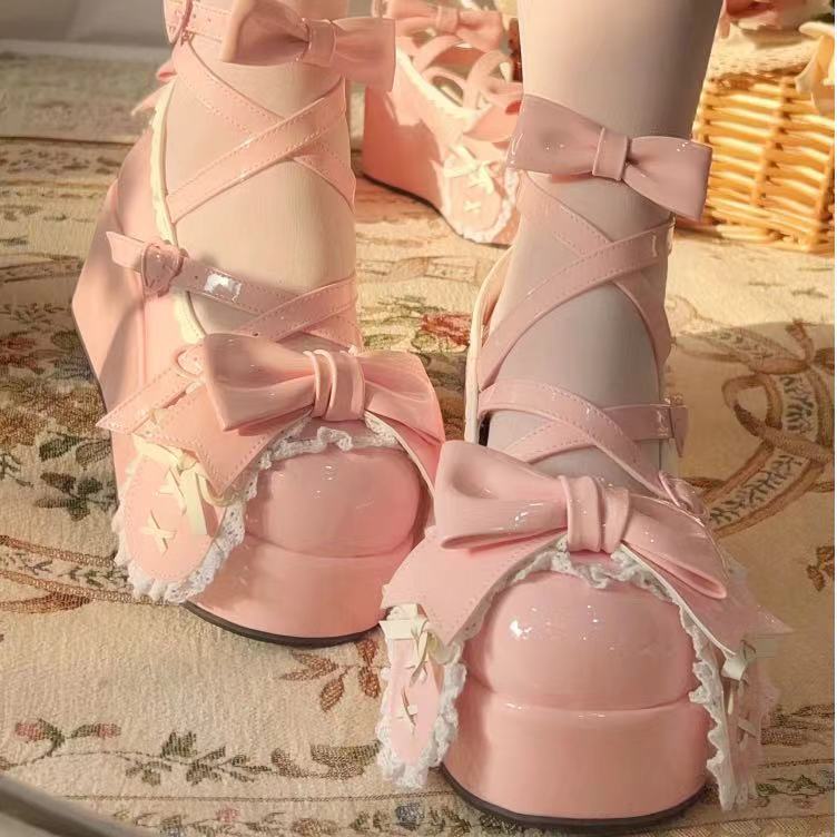Sapatos Japoneses Doces Lolita Mary Jane Matsutake Sole Doll Feeling JK Pequenos De Couro Estilo Landmine Jirai Kei em Oferta na Shopee