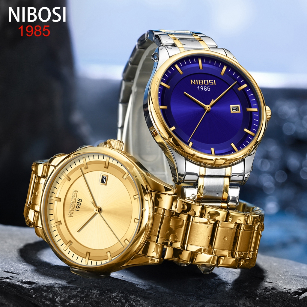 NIBOSI Original Luxo Simples De À Prova D'água Relógio De Homem em Oferta na Shopee