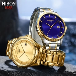 NIBOSI Original Luxo Simples De À Prova D'água Relógio De Homem