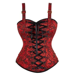 Espartilho Corsets Cinta Gótico Steampunk Feminino Floral Renascentista Para Mulheres Corpete Topo Bodice