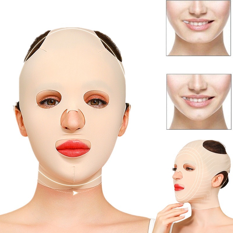 LT 3D Nylon Reutilizável Em V Forma De Beleza Facial Anti-Rugas Atadura De Emagrecimento em Oferta na Shopee