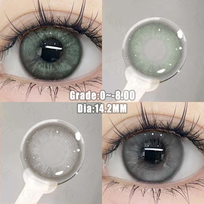 KSSEYE 1 Par Myopia Lentes De Contato Macias 14,2mm Colorido Com Maquiagem De Olhos Confortável Presente Gratuito