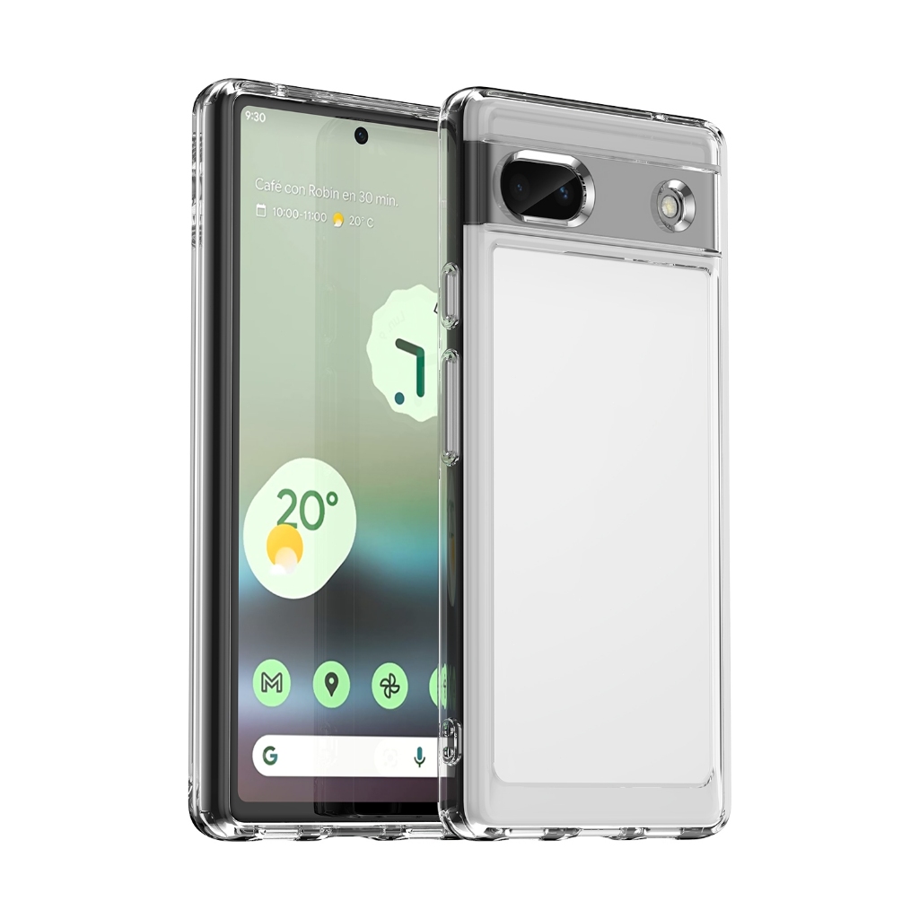 Estojo Para Google Pixel 6A 7A 8A À Prova De Choque Tampa Macia Transparente