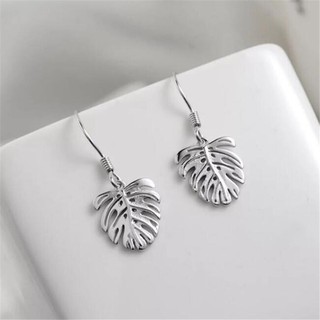 Novo Estilo 925 Brincos de Prata Sterling Brincos de Prata Moda Simples Folha Temperamento Doce Folha Brincos de Gancho Brincos Criativos Brincos Exclusivos Brincos de Prata Jóias Presentes CE146