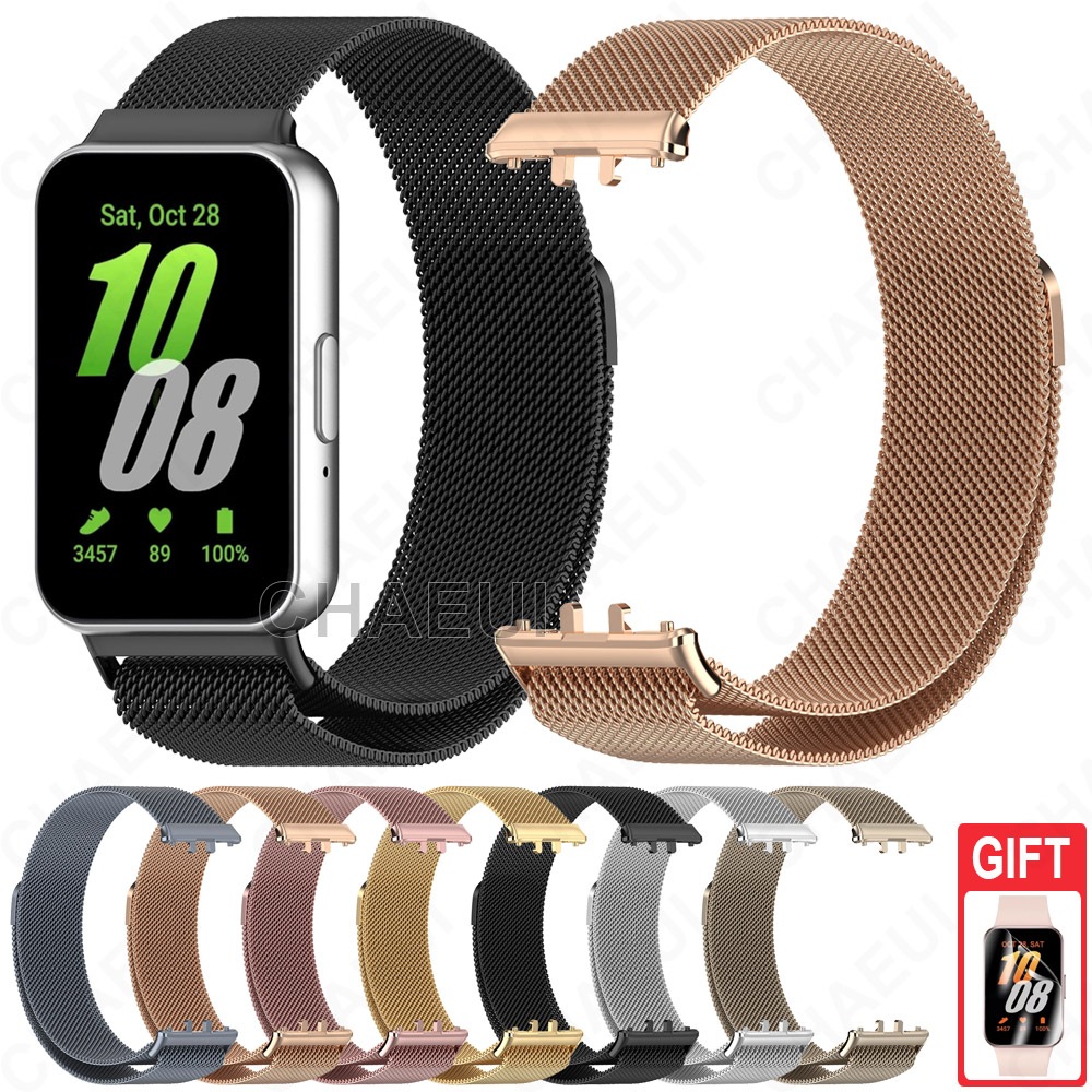 Bracelete De Acessórios De Fita Metálica De Aço Inoxidável Para Galaxy Fit 3