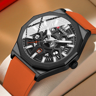 Relógios Masculinos CURREN Ponteiro Luminoso Original Data Discagem Silicone Correia Fashion Business Casual Esportes Militares Quartzo Impermeável 8437 XC em Oferta na Shopee