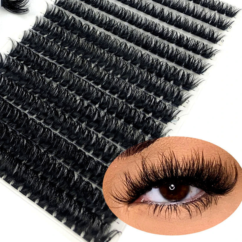 60D/80D Mink Cílios 100/280 Pacotes Natural Eyelash extensão 3D Rússia Volume Individual Cílios Cluster Maquiagem Ferramentas Lashes