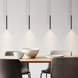 Lustres Modernos E Minimalistas De Linha Longa , Luminária Pendente De Teto Com Proteção Ocular Led Preta Nórdica , Cabe