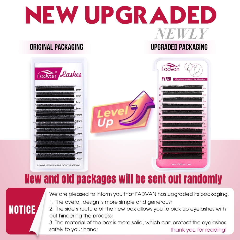 Fadvan 10PCS YY eyelashes Extensão De Cílios Postiços Em Formato De Premium Maquiagem Y shape 8-15 · foto 2