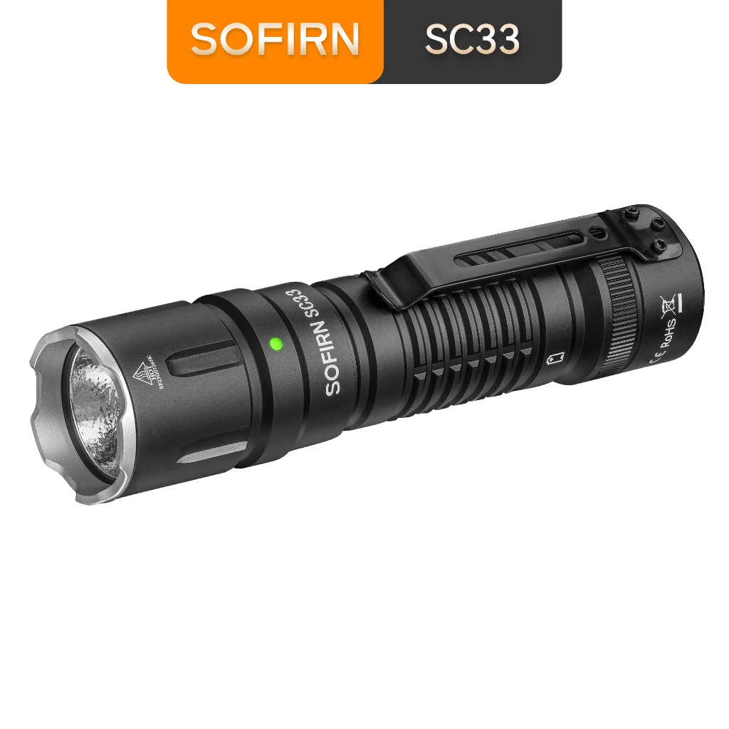 Sofirn SC33 Cree XHP70.3 Lanterna De LED HI 5200lm Potente Recarregável 21700 USB C Com Interruptor E De Cauda em Oferta na Shopee