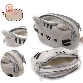 Kawaii Estojo De Lápis De Pelúcia Para Gato Duas Camadas Saco Cartoon Bonito Papelaria Cosméticos Escolas Suprimentos em Oferta na Shopee