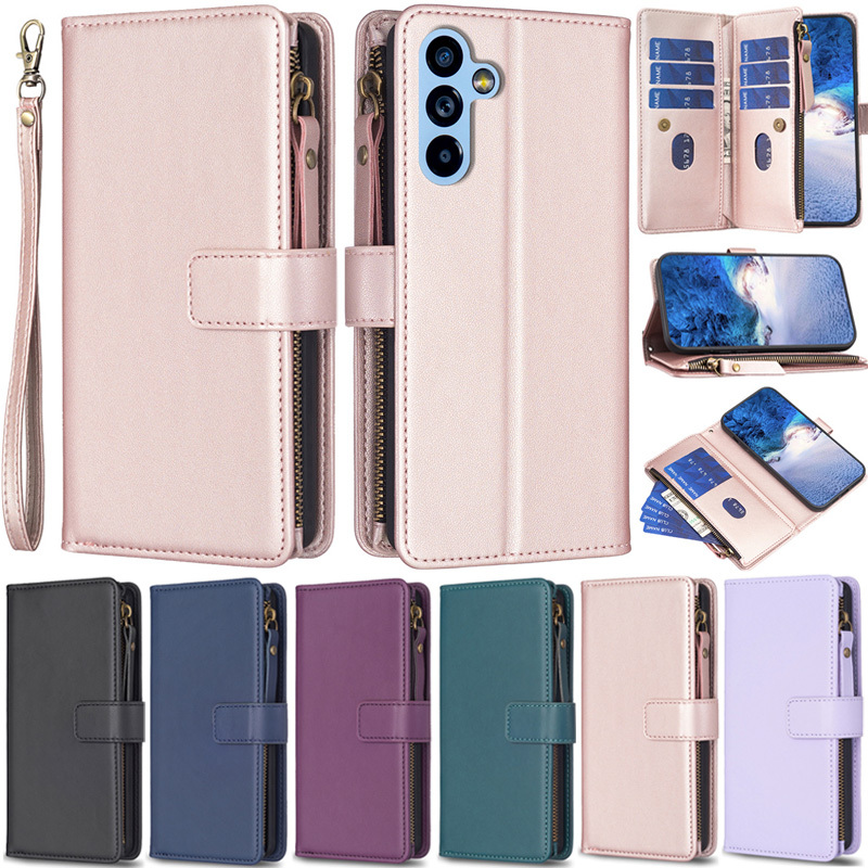 Capa Com Zíper Para Samsung Galaxy A35 A55 A15 A25 M34 A54 A34 A14 A52 A22 A32 A72 A12 5G A14 A24 A22 A32 A52 A72 4G