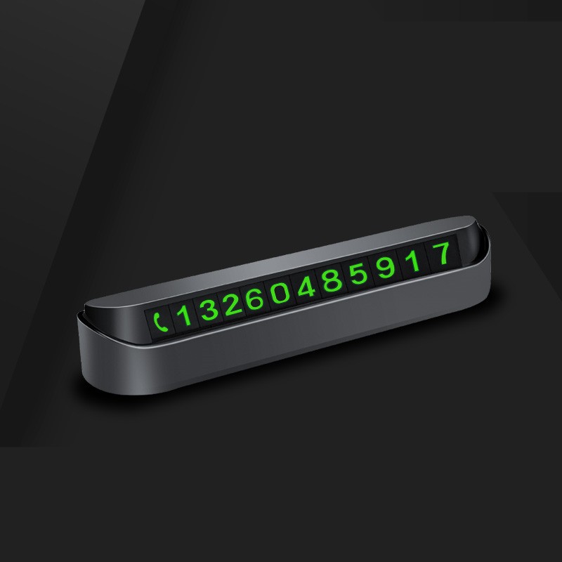 [Estoque Pronto] Placa Numérica 13x2,5 cm Para Estacionamento Temporário PC + ABS Preto