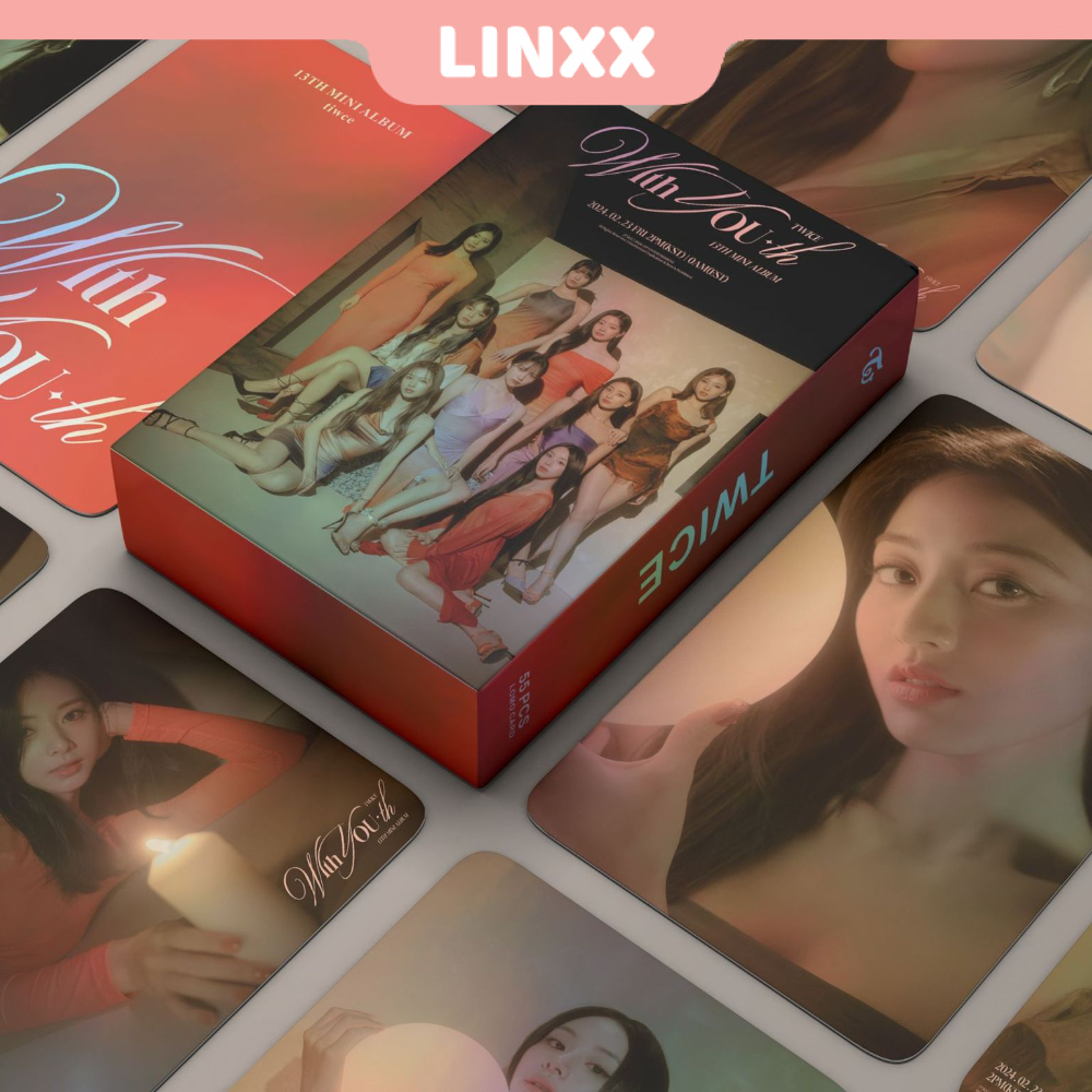 LINXX 55 Pcs TWICE DIVE With You Album Lomo Card Kpop Photocard Cartão Postal Pronto Para Ser Entre 1 & 2 HARE Fórmula De Amor Série CELEBRATE