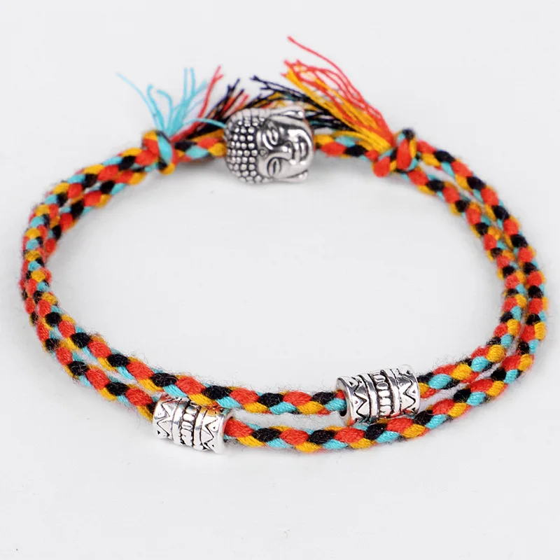 Pulseira Do Buda Tibetano Lucky Woven Amulet Pulseiras E Tibete Para Mulheres De Corda Feita À Mão em Oferta na Shopee