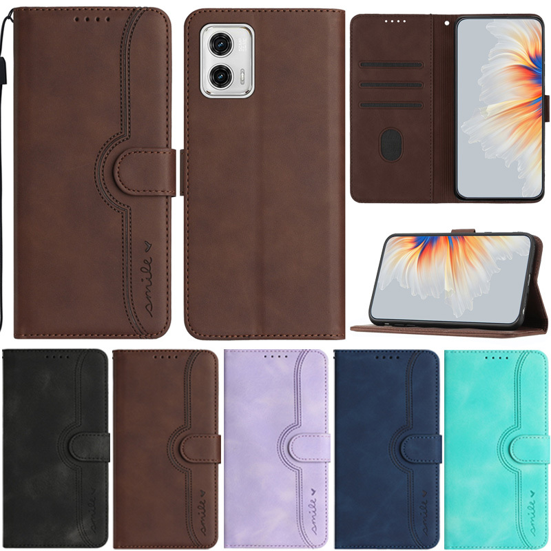 Carteira De Luxo Capa Flip De Couro PU Macio Para Motorola Moto G55 G35 G45 G04