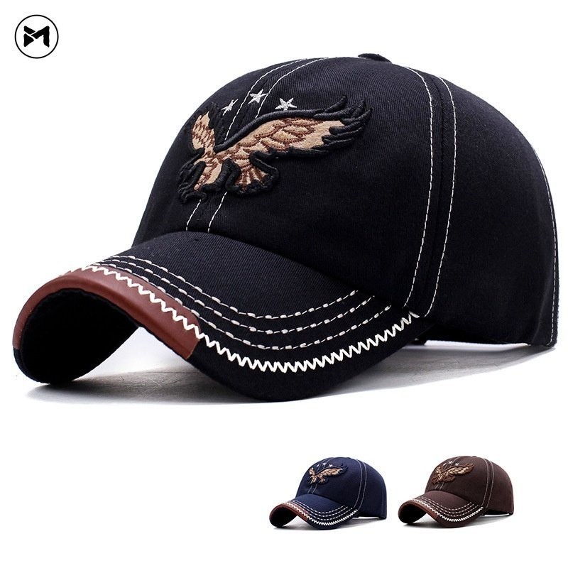 Novo Boné De Baseball Com Sombreamento Solar De Chegada Eagle Bordado Coreano Casual Casal Chapéu De