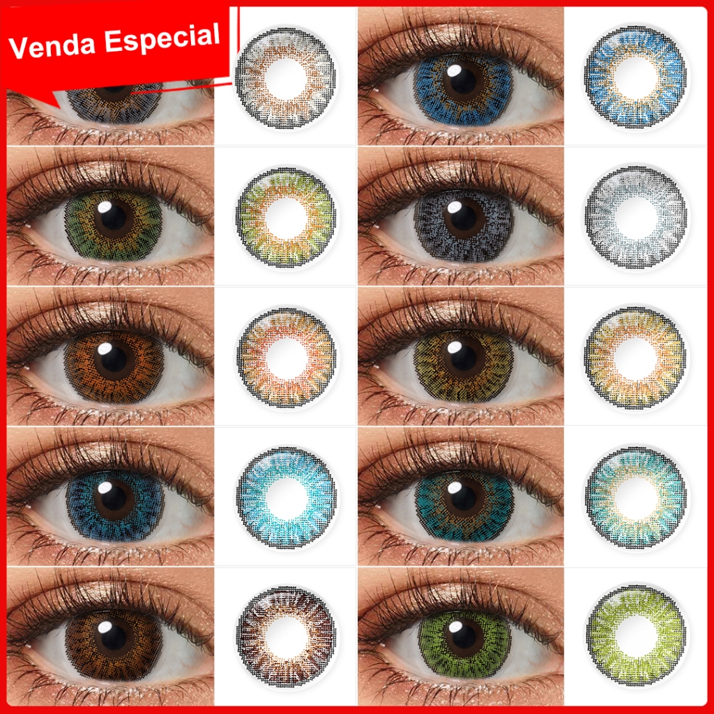 Lentes De Contato Coloridas Magister siam Abertura Macia natural 14.2mm 1 Par