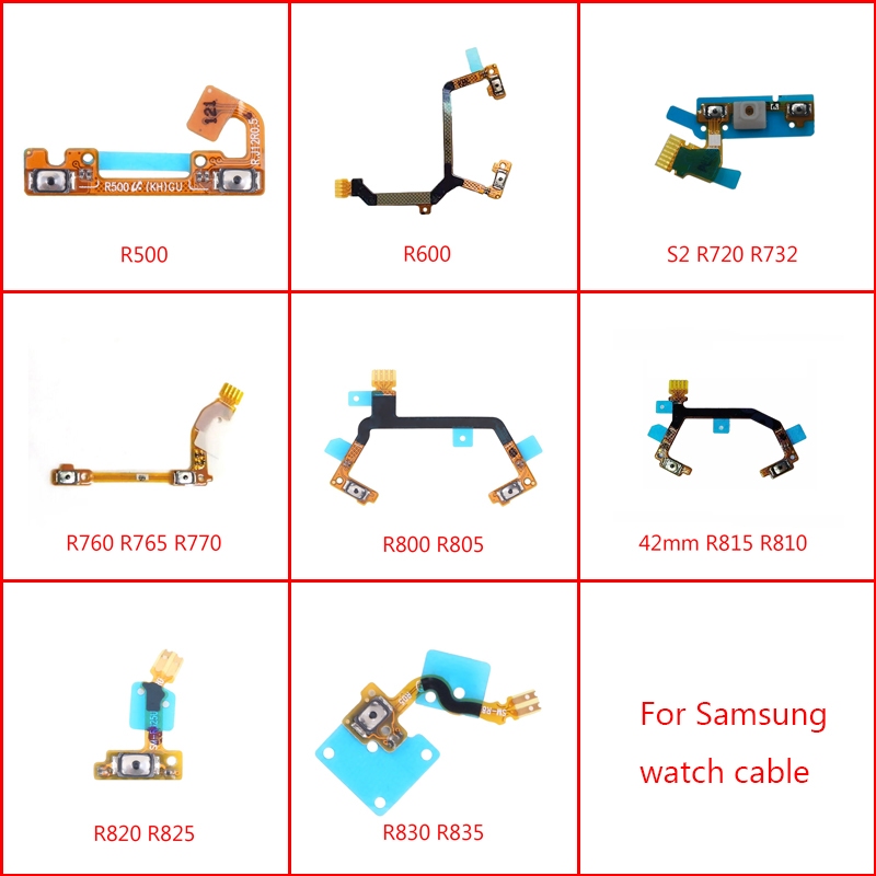 Interruptor De Botão Liga/Desliga Cabo Flexível Para Samsung Watch S3 R800 R820 R810 R830 R760 Ativo 2 R805 R815 R825 R8