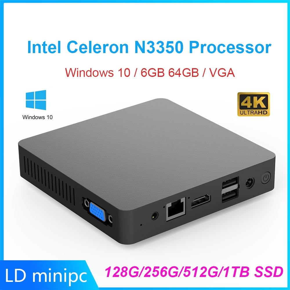 B20A Mini PC Windows 10 Pro 6GB RAM Computador De Mesa Dual WiFi Suporte Para Tela Dupla 4K Gigabit Ethernet
