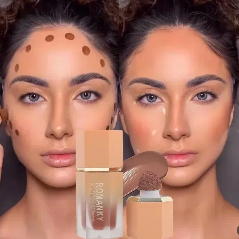Bronzer Sponge Stick Esponja Natural Foundation Matte Cosméticos De Beleza De Destaque De Longa Duração