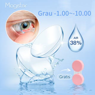(-1,00 ~-20,00) Magister Lente De Contato Transparente Semi-Anual 14,0mm 1 Par/2 Peças Macia em Oferta na Shopee