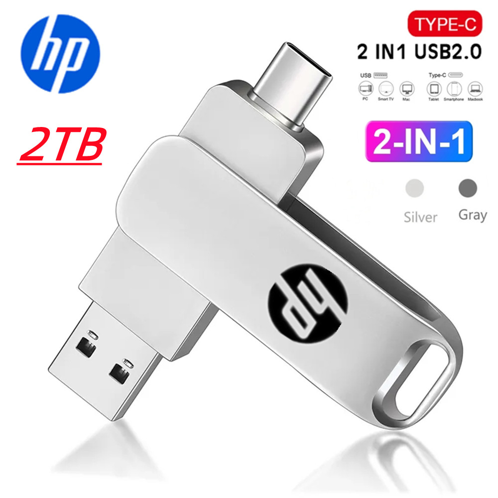2TB pendrive Metálico OTG 1TB 512GB 256GB 128GB 64GB 32GB 16GB Tipo USB Duplo c Andrio Alto