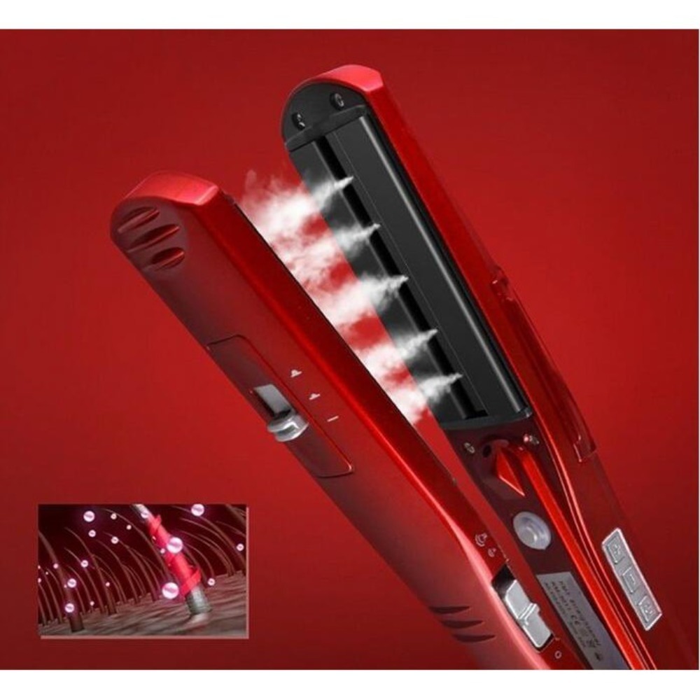 Alisador De Cabelo Kemei Cerâmico A Vapor De Ferro Plano Alisamento Por em Oferta na Shopee