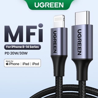 UGREEN Original MFI Dark Green1 Meter Usb C Para Cabo De Iluminação Carregamento Rápido Móvel em Oferta na Shopee