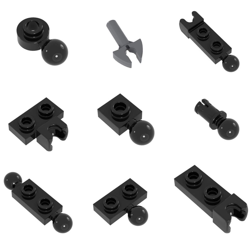 Conector De Esferas Robo MOC Blocos De Construção Peças Técnicas Furo horizontal Da Correia Pequena Junta base Esférica 14417 14418 14419 14704 22890 Brinquedos De Bricolagem