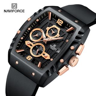 Relógio Analógico Multifuncional Preto NAVIFORCE 8025 De Silicone À Prova D'água De Quartzo em Oferta na Shopee