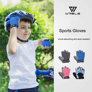 Luvas de ciclismo infantis meio dedo antiderrapantes respiráveis ​​finas esportes ao ar livre em Oferta na Shopee
