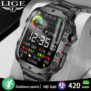 LIGE Novos Relógios Esportivos Smartwatch Homens À Prova D