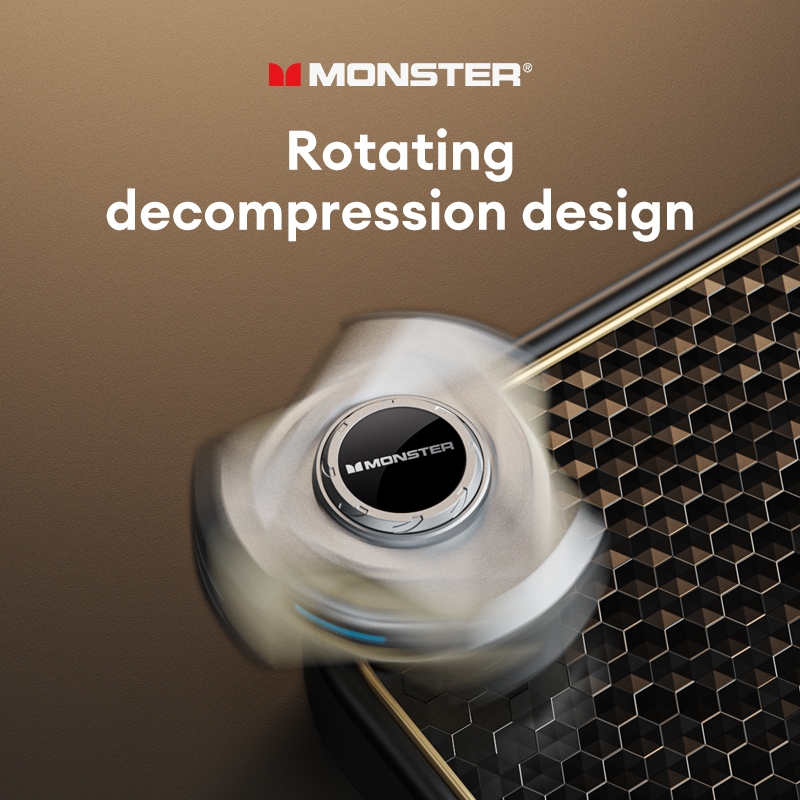 Monster XKT22 Sem Fio Bluetooth Fones De Ouvido Jogos Legal Triângulo Design Gamer Fone TWS Redução Ruído Bt 5.4 Com Mic - detalhe