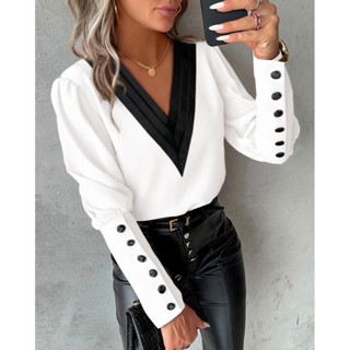 Blusa Elegante Feminina De Primavera Outono Escritório Feminino Camisas E Blusas Brancas 2...