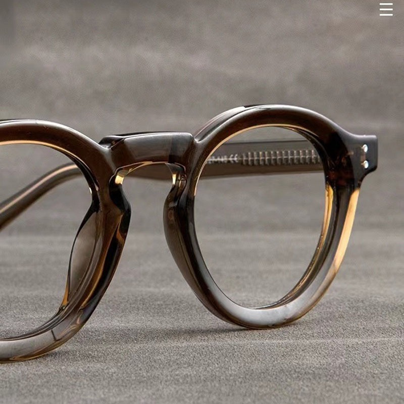 Moda Anti Óculos De Luz Azul Mulheres Homens Arte Oval Marrom Retro Myopia Óptica Masculina Óp em Oferta na Shopee