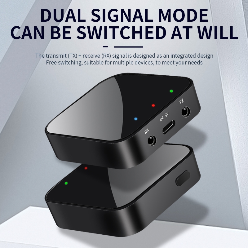 Sem Fio 2 Em 1 Bluetooth 5.3 Transmissor Receptor De Áudio Adaptador Música Estéreo TX RX Modo Conversor Para Carro
