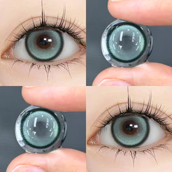 Mill Creek Lentes De Contato Coloridas Olho Cosméticos Verde Azul Roxo Contatos 14,5mm Olhos De Boneca De Grande Diâmetro Diariamente Bonitinhos 14,2mm 1 Ano Usar Verdes