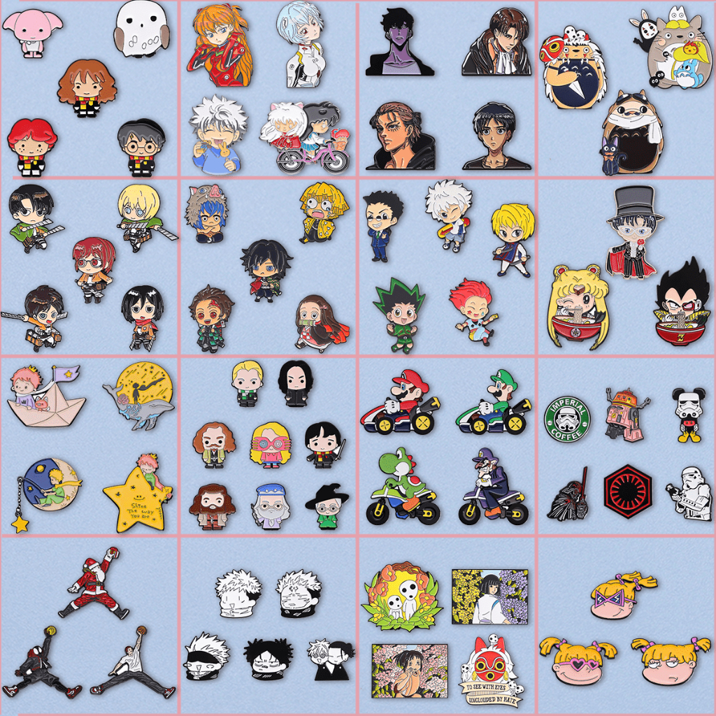 3-5pcs/set Anime Quente O Pequeno Príncipe Esmalte Pins Serra De Corrente Homem Caçador De Demônios Totoro Noface-man Broches Van Gogh Pintura A Óleo Pin em Oferta na Shopee