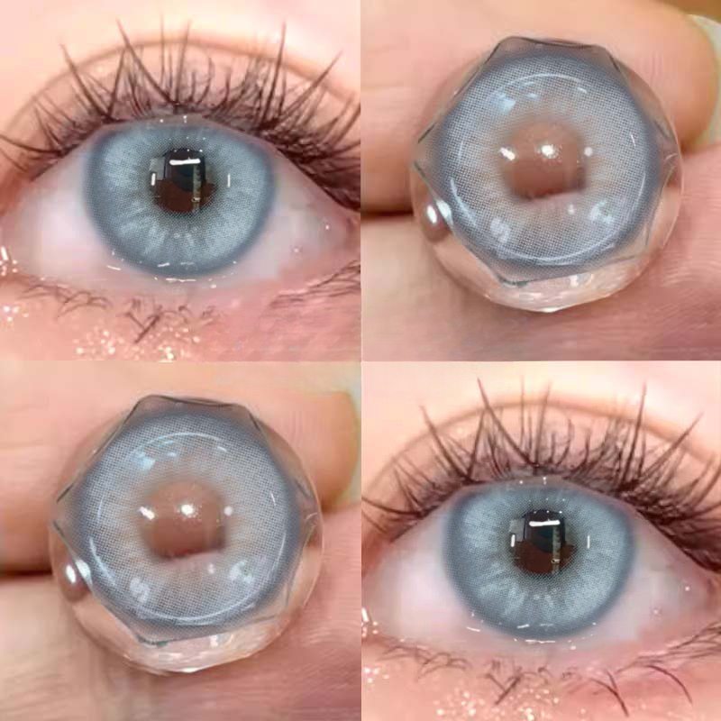 Yimeixi Simulação De Lentes De Contato Verdes Íris Híbrida 0 Grau 14,2mm natural 1Ano Usar Cosmético