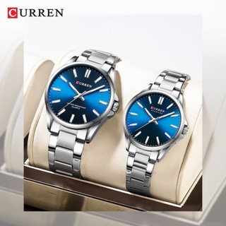 CURREN Relógio De Casal De Marca Original De Aço Inoxidável Quartzo Luminoso À Prova D