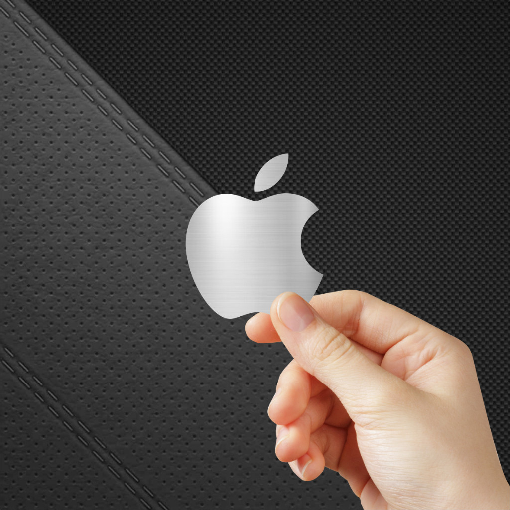 Adesivo Original Metálico Apple Adequado Para iPhone Vinil À Prova D'água Reflective Adesivo maçã mordida Apple em Oferta na Shopee