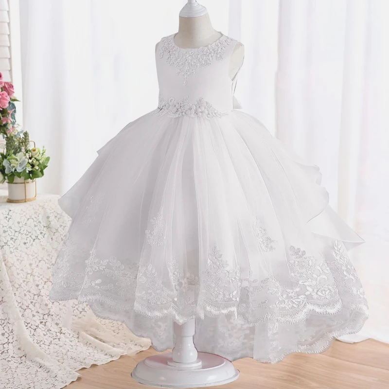 Novo Vestido de Noiva para Menina Flor de 12 a 14 anos de idade Adolescente Vestido de Noiva Formal Ball Camisa Longa para Menina Festa de Aniversário para Menina Princesa