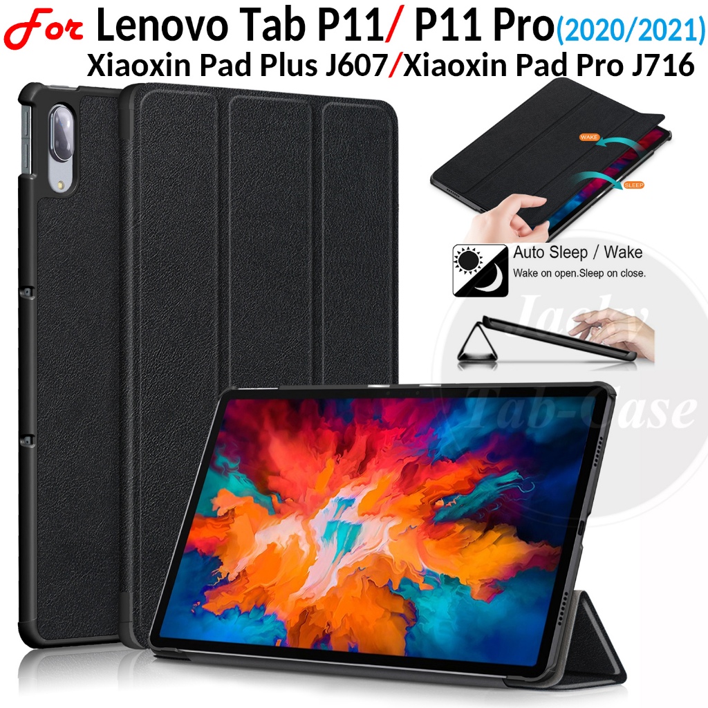 Para Lenovo Tab P11 TB-J606 J616 J607 11" TabP11 Pro TB-J706 J716 11.5" Tampa Da Caixa De Couro À Prova De Choque