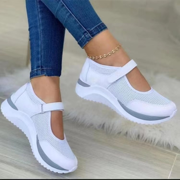 Sapatos De Plataforma Ortopédicos Femininos Elásticos Elegantes Caminhada Casuais Confortáveis