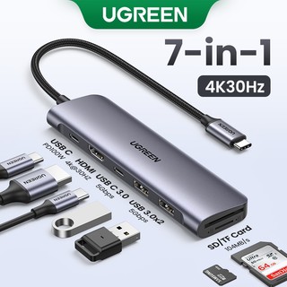 UGREEN USB C Hub 7 Em 1 Tipo Para HDMI 4K/30Hz PD 100W 5Gbps iPad Air 4/MacBook  SAMSUNG Huawei P40 Mate em Oferta na Shopee