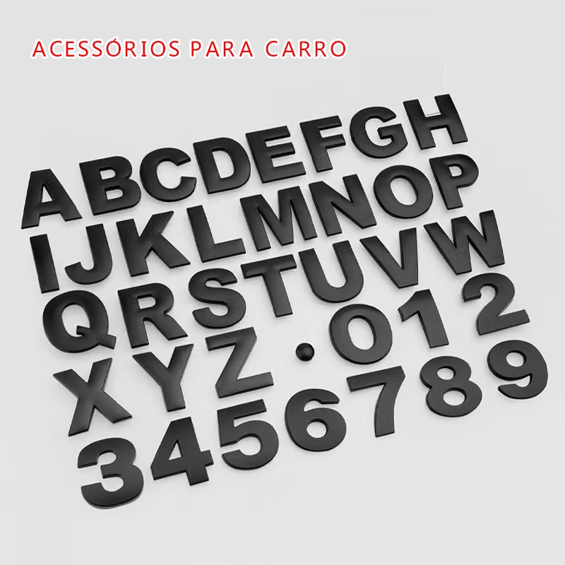 acessórios para carro Modificação Do Logotipo Carro Autocolantes De Cartas Em Inglês Palavras 3D estereoscópico DIY em Oferta na Shopee