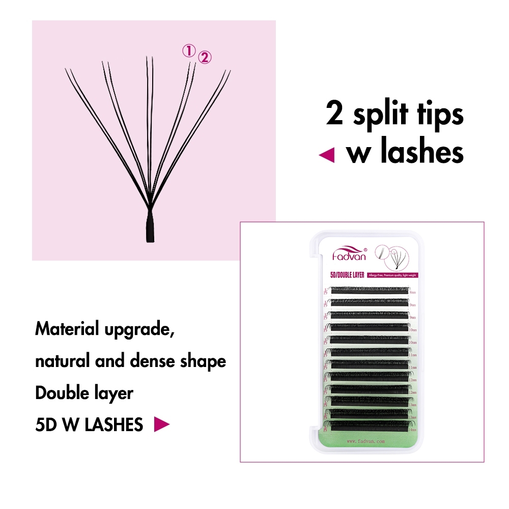 Original FADVAN 10D W Duplo 5DW Forma Cílios Extensão 0.07 Ferramentas De Maquiagem Profissional · foto 2
