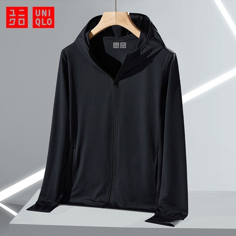 Uniqlo Men Hoodie Jacket Protetor Solar Quick Dry Casaco Esportivo