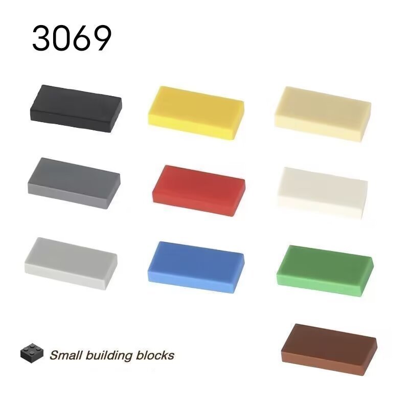 Pequenos blocos de construção de partículas 1 x 2 acessórios de placas leves …